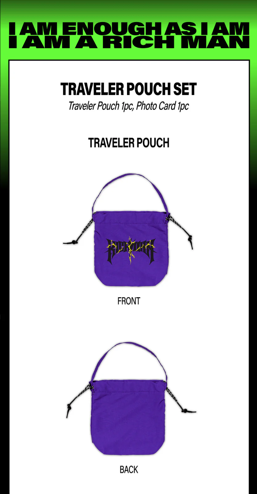 [PRE-ORDER] aespa WEEK Rich Man POP-UP Official MD - TRAVELER POUCH SET - Image 3