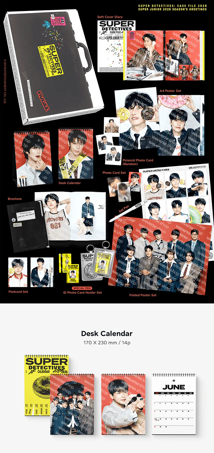 [Pre-Order Benefit] 2026 SM Artist Season's Greetings : Super Junior - Super Detectives : Case File 2026+Pre-Order Gift - Image 2