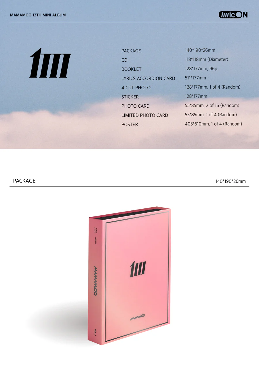 [Pre-Order Benefit] MAMAMOO - 12th Mini Album MIC ON Main ver. CD+POB+Folded Poster - Image 2