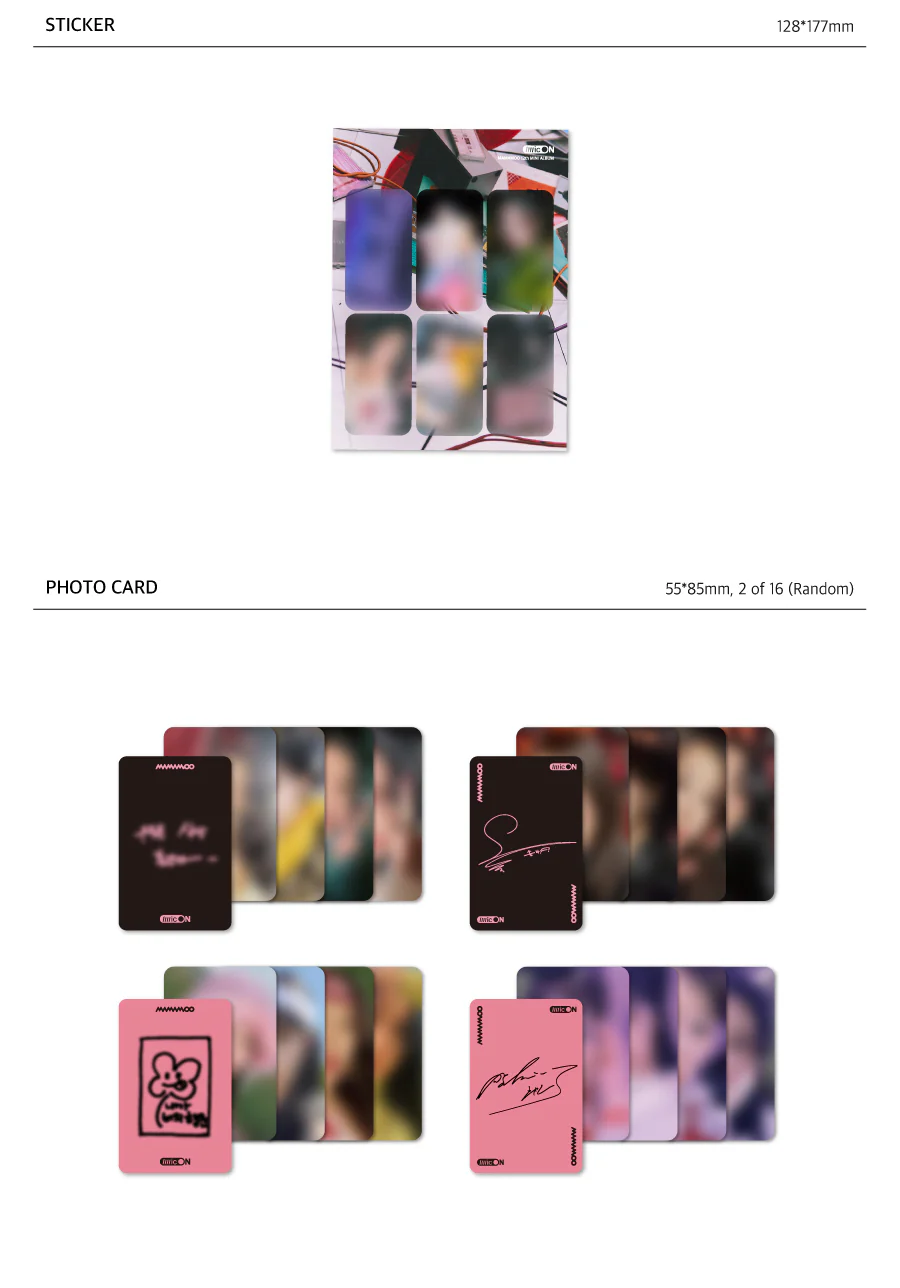 [Pre-Order Benefit] MAMAMOO - 12th Mini Album MIC ON Main ver. CD+POB+Folded Poster - Image 5