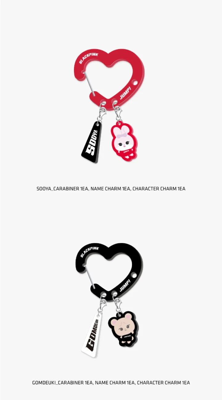 [PRE-ORDER] BLACKPINK JUMP Official Merch - CHARACTER ACRYLIC CARABINER KEYRING - Image 3
