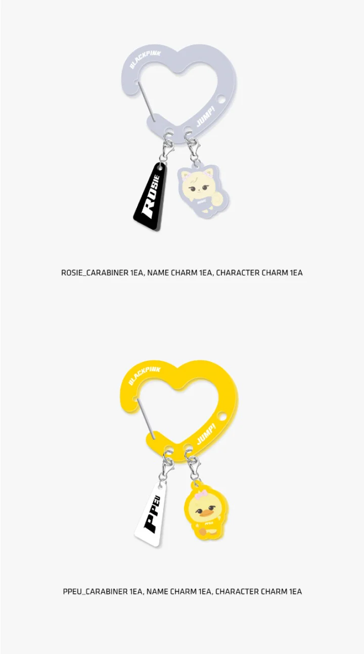 [PRE-ORDER] BLACKPINK JUMP Official Merch - CHARACTER ACRYLIC CARABINER KEYRING - Image 4