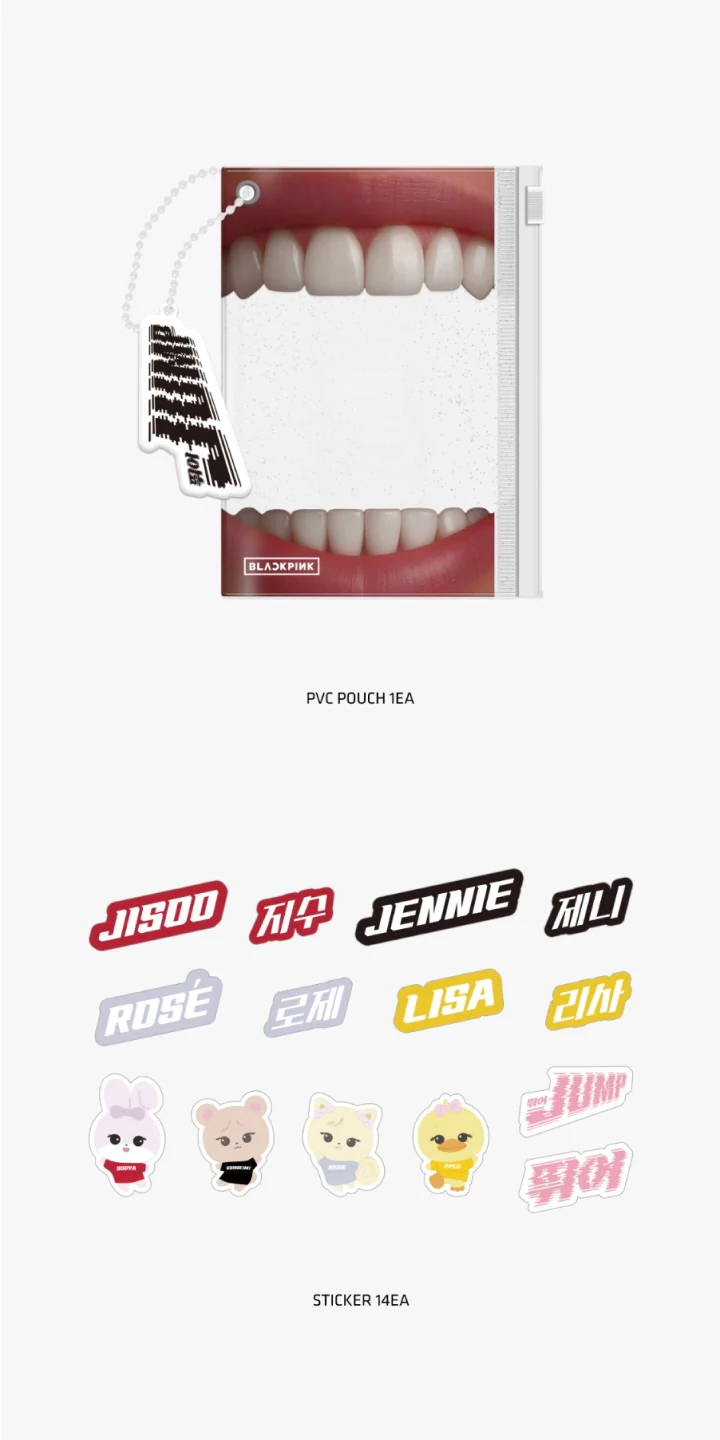 [PRE-ORDER] BLACKPINK JUMP Official Merch - PVC POUCH + STICKER SET - Image 3
