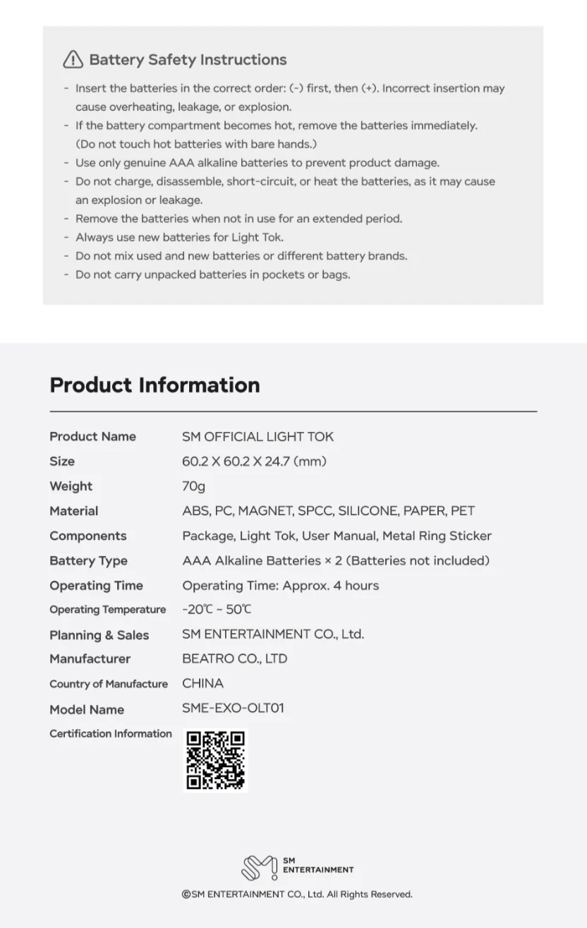 [PRE-ORDER] EXO - OFFICIAL LIGHT TOK - Image 6