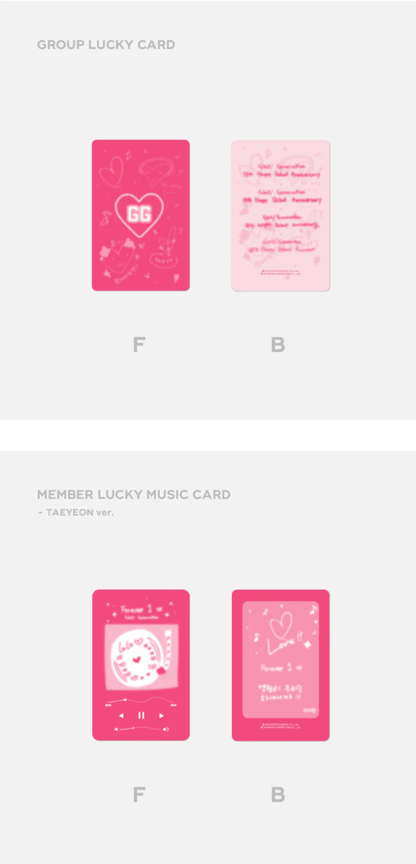 [PRE-ORDER] Girls' Generation SNSD 18TH ANNIVERSARY MD - LUCKY CARD SET - Image 2