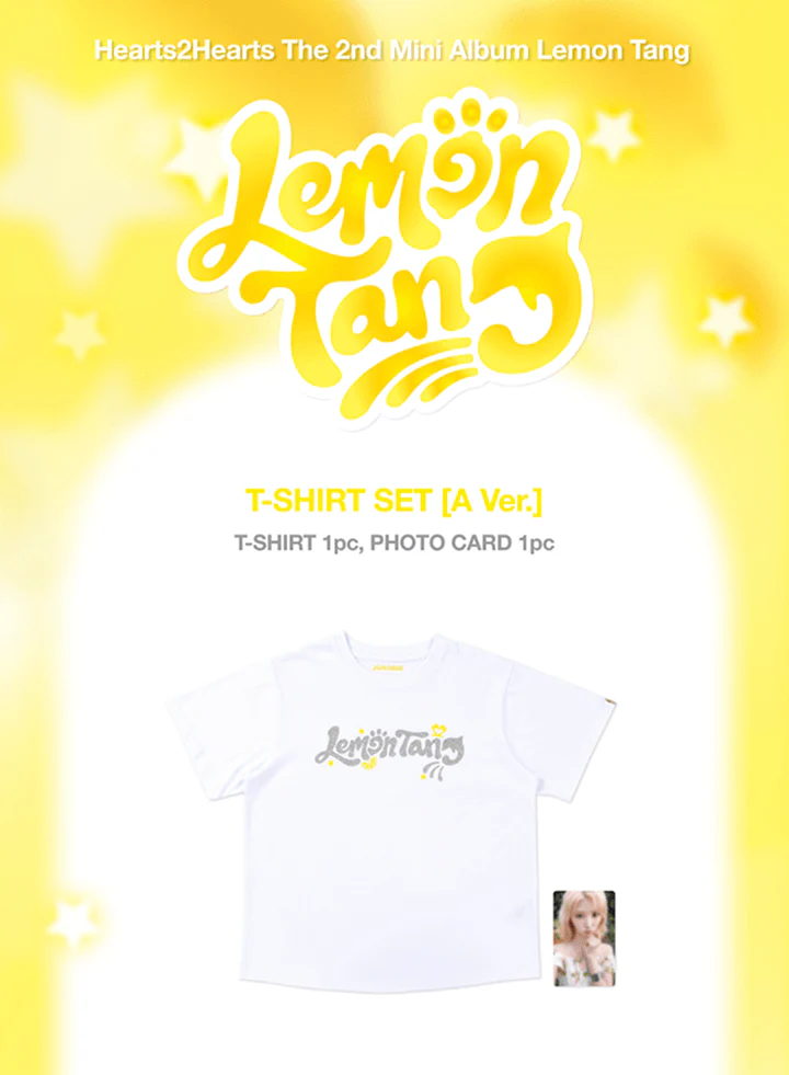 [PRE-ORDER] Hearts2Hearts 2nd Mini Album [LEMON TANG] Official MD - T-SHIRT SET [A Ver.] - Image 2