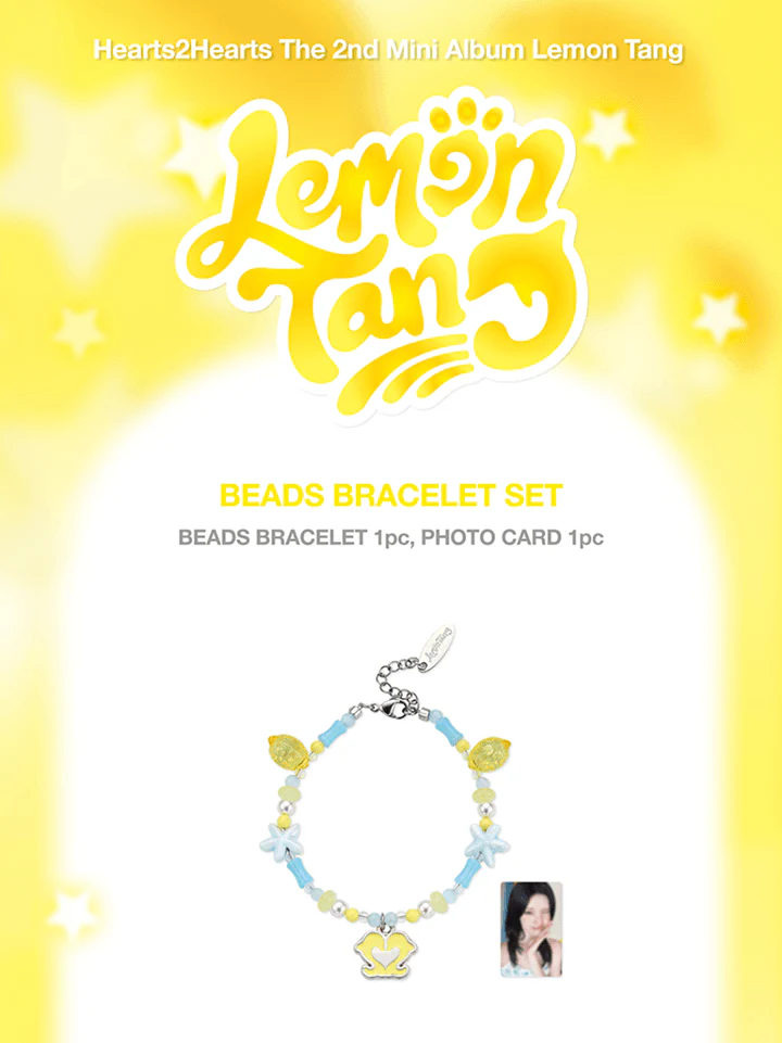 [PRE-ORDER] Hearts2Hearts 2nd Mini Album [LEMON TANG] Official MD - BEADS BRACELET SET - Image 2