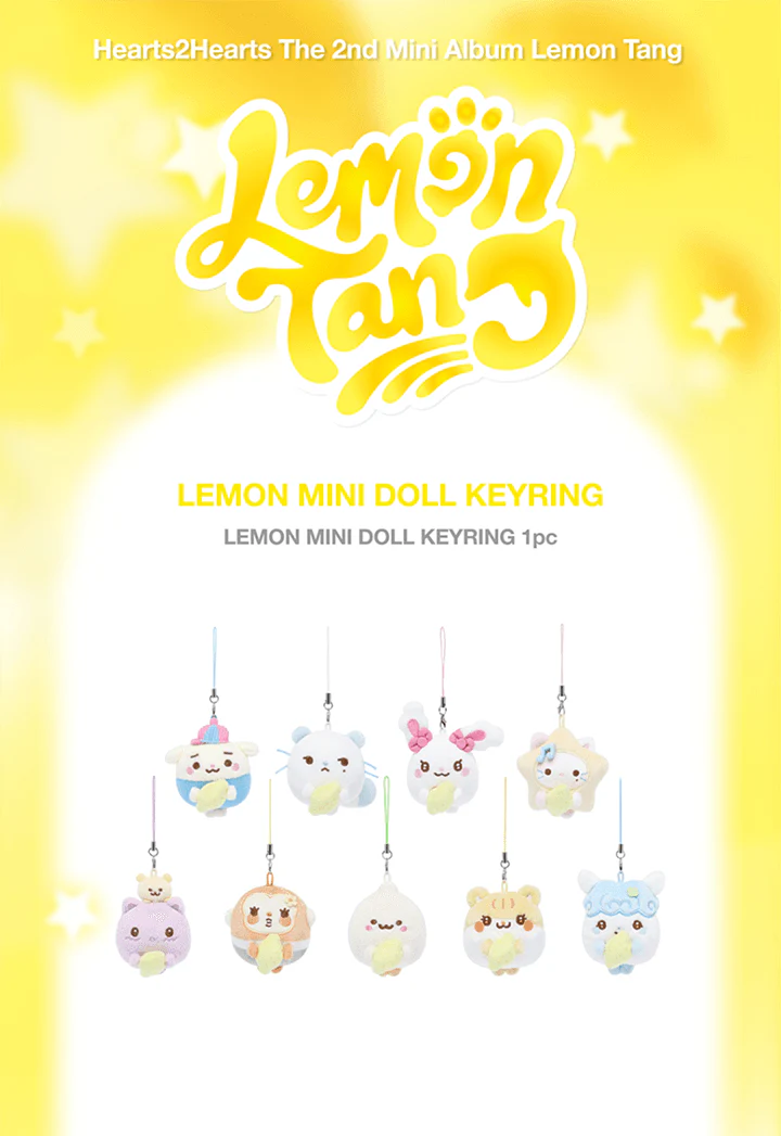 [PRE-ORDER] Hearts2Hearts 2nd Mini Album [LEMON TANG] Official MD - LEMON MINI DOLL KEYRING - Image 2