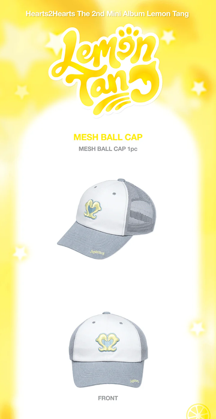 [PRE-ORDER] Hearts2Hearts 2nd Mini Album [LEMON TANG] Official MD - MESH BALL CAP - Image 2