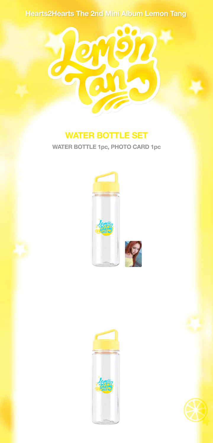 [PRE-ORDER] Hearts2Hearts 2nd Mini Album [LEMON TANG] Official MD - WATER BOTTLE SET - Image 2