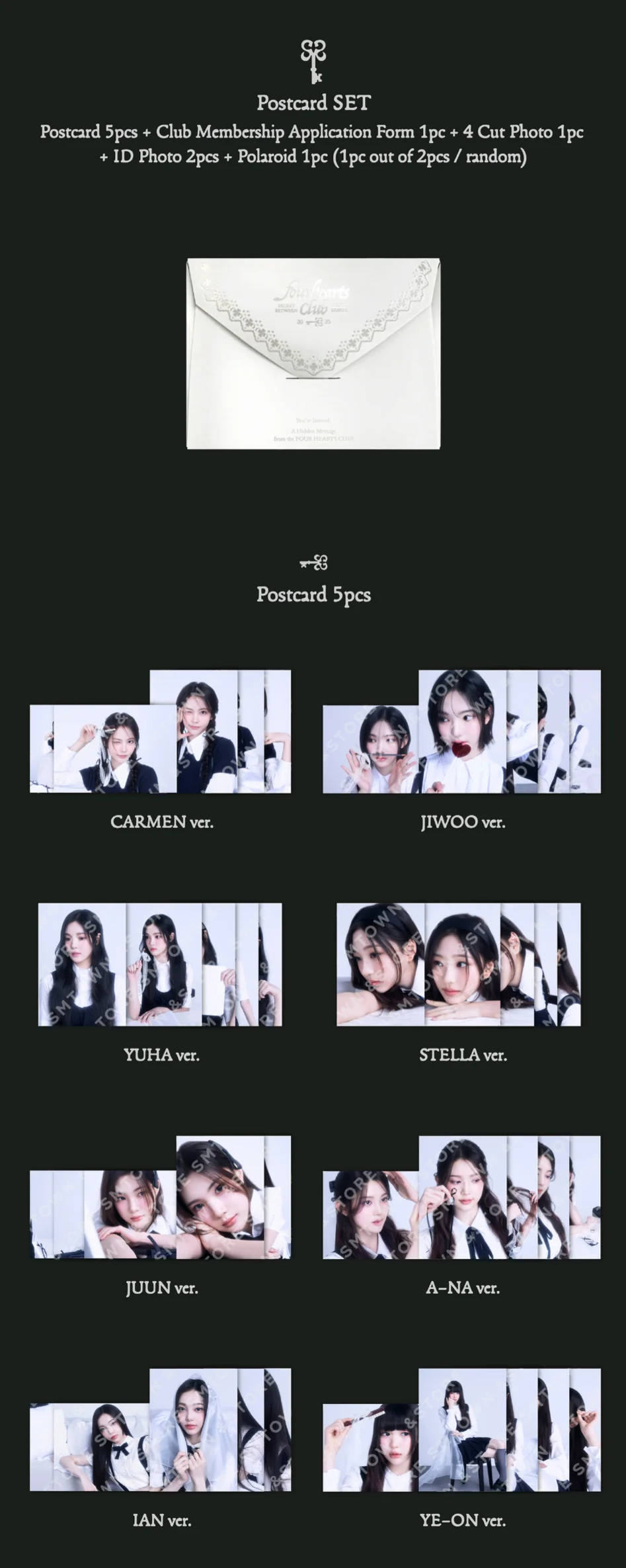 [PRE-ORDER] Hearts2Hearts Four Hearts Club Official MD - POSTCARD SET - Image 3