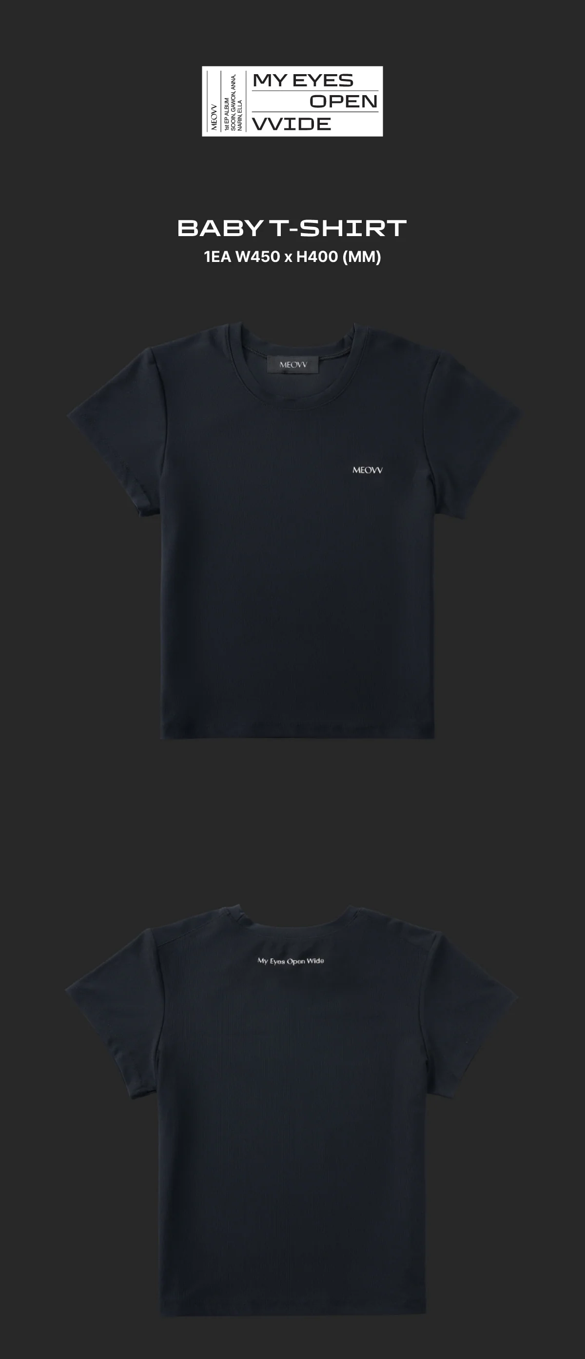[PRE-ORDER] MEOVV 1st EP OFFICIAL MERCH - BABY T-SHIRT - Image 2