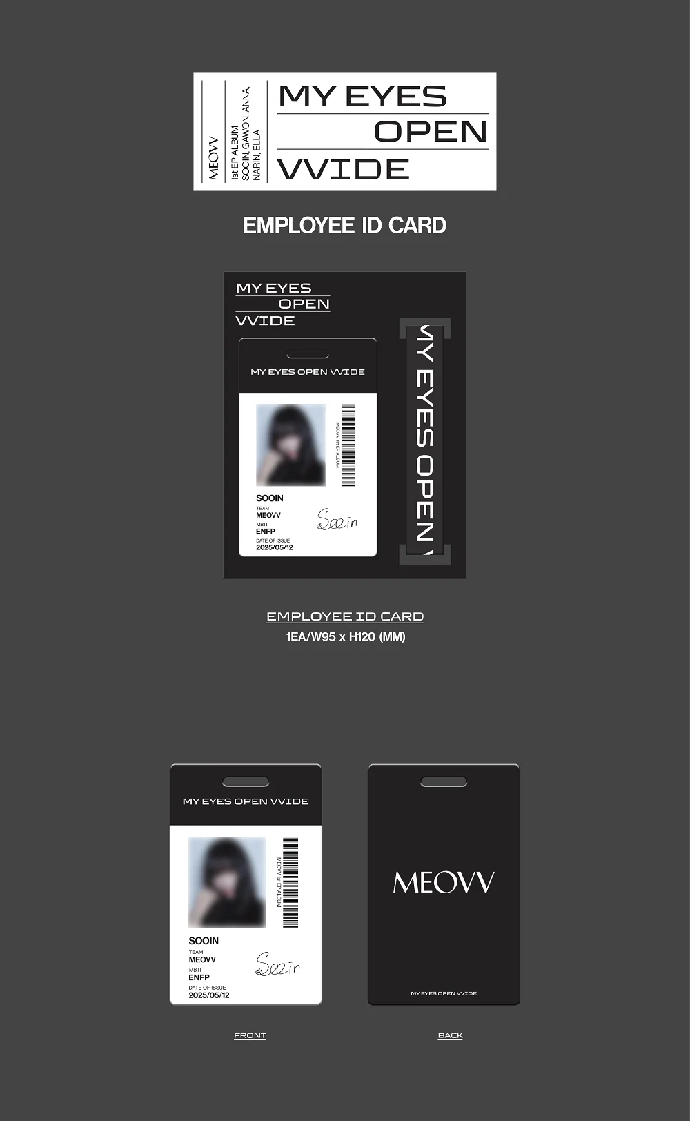 [PRE-ORDER] MEOVV 1st EP OFFICIAL MERCH - EMPLOYEE ID CARD - Image 2