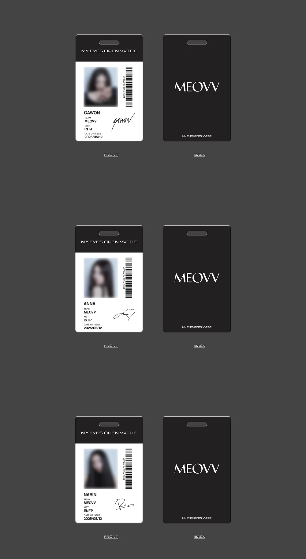 [PRE-ORDER] MEOVV 1st EP OFFICIAL MERCH - EMPLOYEE ID CARD - Image 3