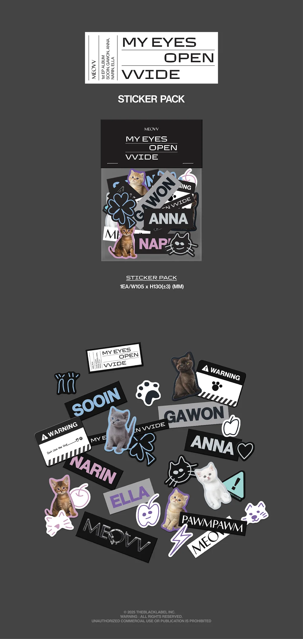 [PRE-ORDER] MEOVV 1st EP OFFICIAL MERCH - STICKER PACK - Image 2