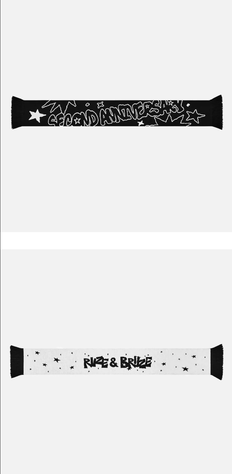 [PRE-ORDER] RIIZE 2ND ANNIVERSARY Official Merch MD - SLOGAN MUFFLER SET - Image 2