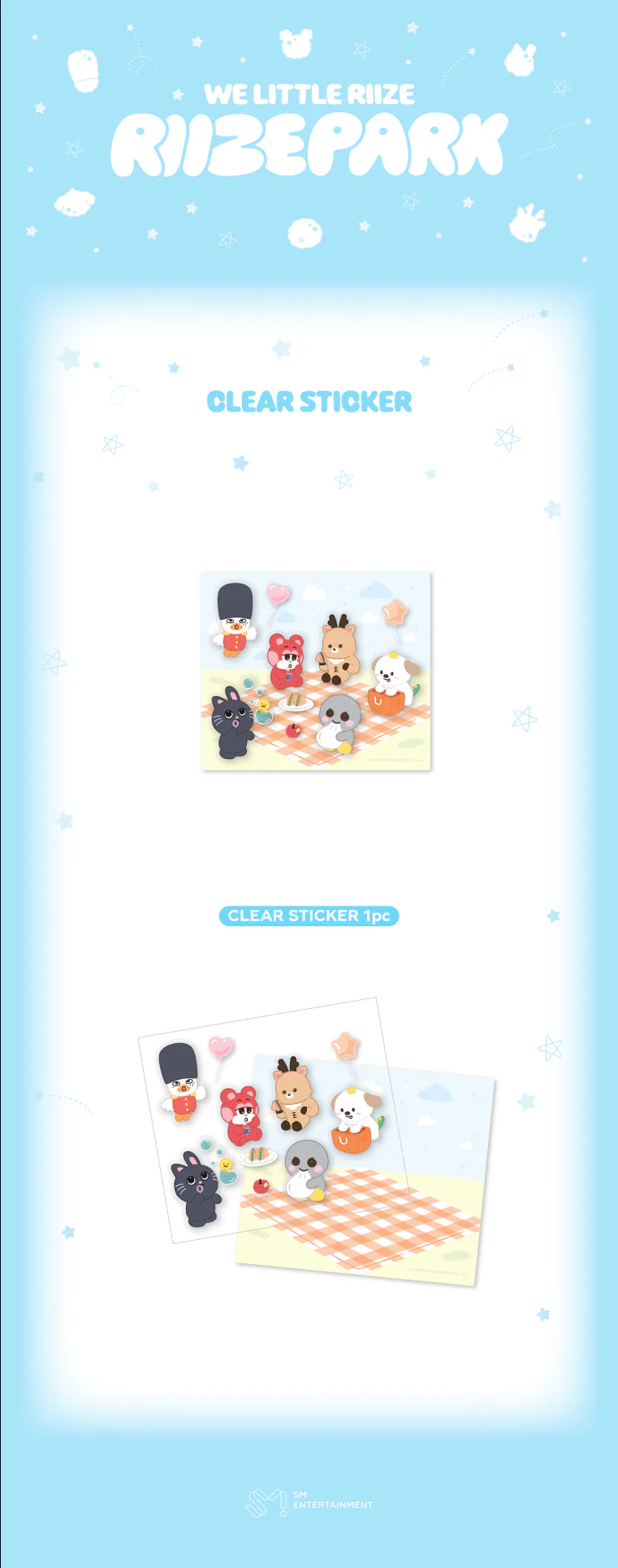 [PRE-ORDER] RIIZE POP-UP 2025 WE LITTLE RIIZE Official MD - CLEAR STICKER - Image 2