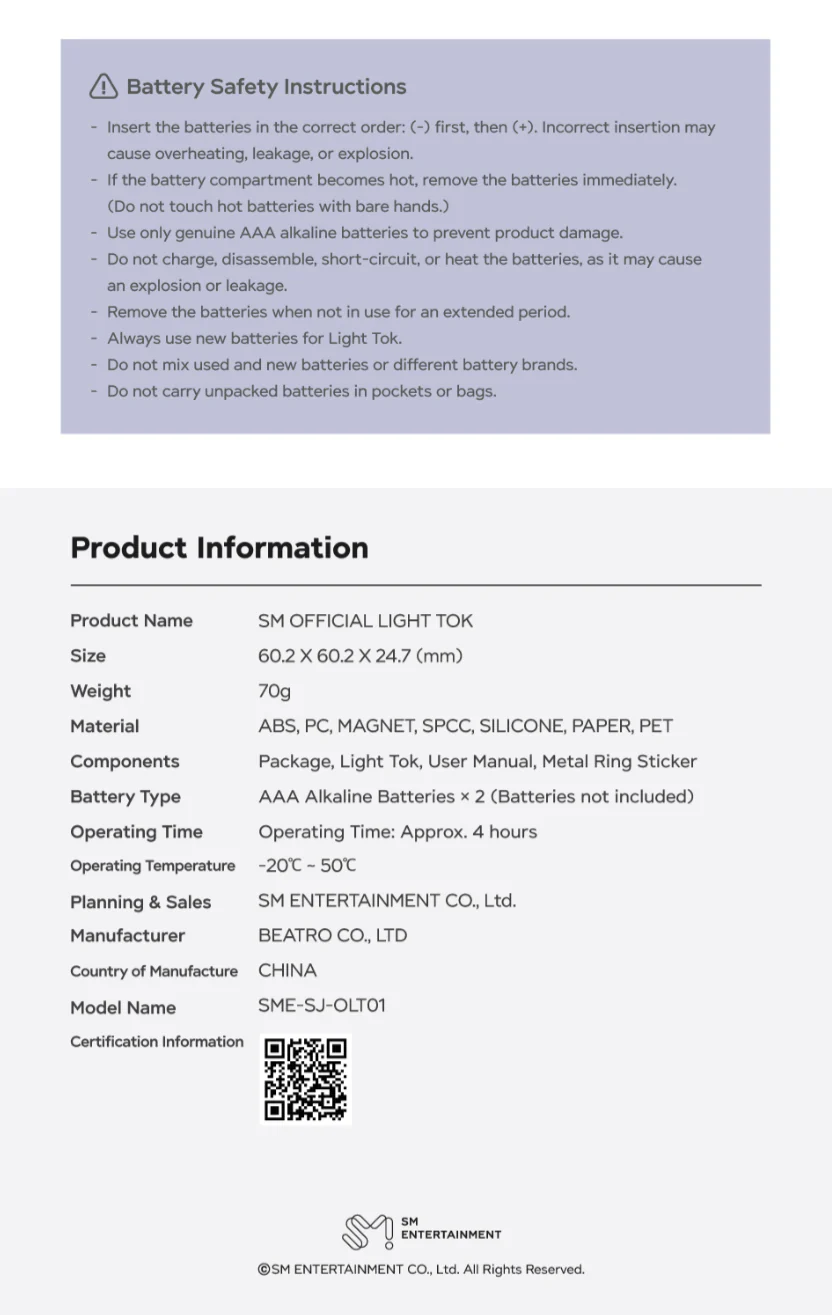 [PRE-ORDER] SUPER JUNIOR - OFFICIAL LIGHT TOK - Image 6