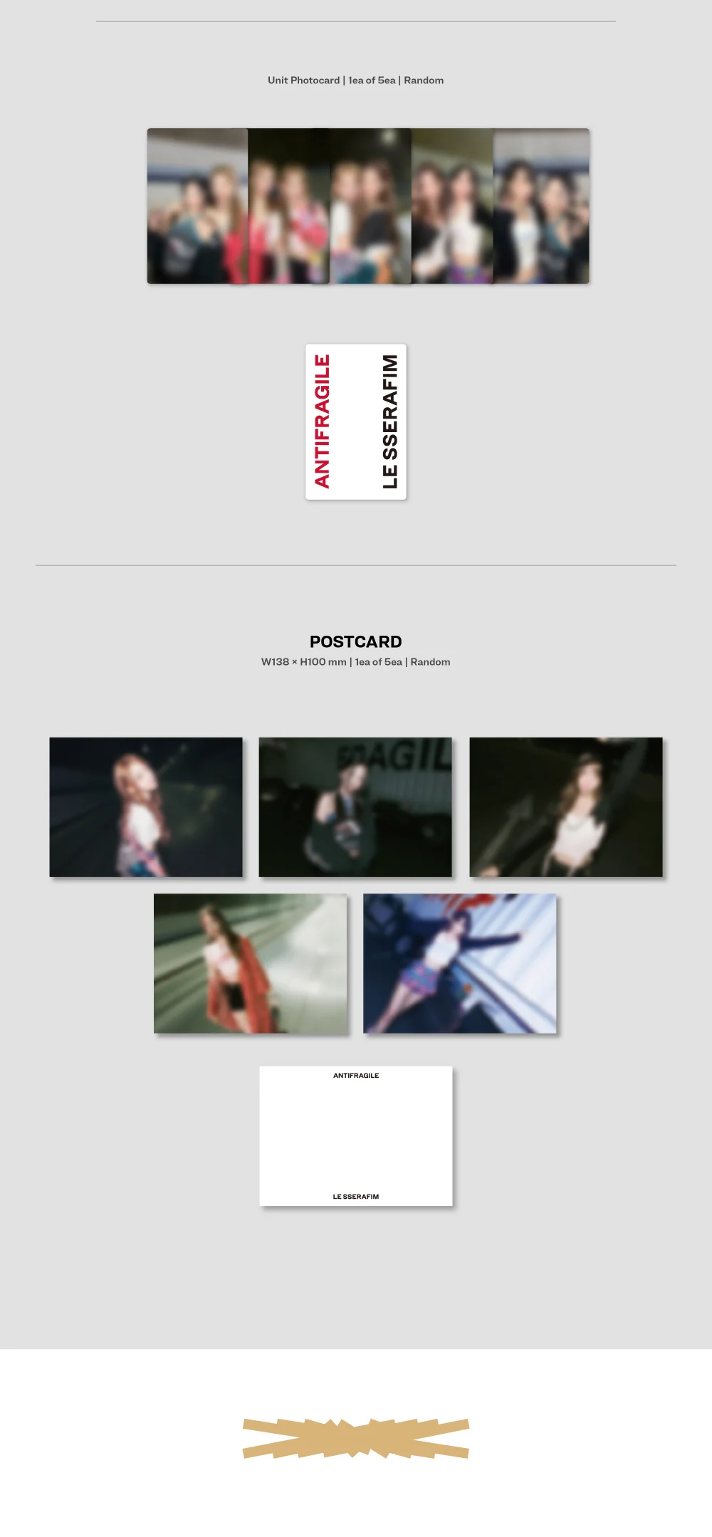 LE SSERAFIM - ANTIFRAGILE [COMPACT 5 ver. SET] 5Album+Free Gift - Image 5
