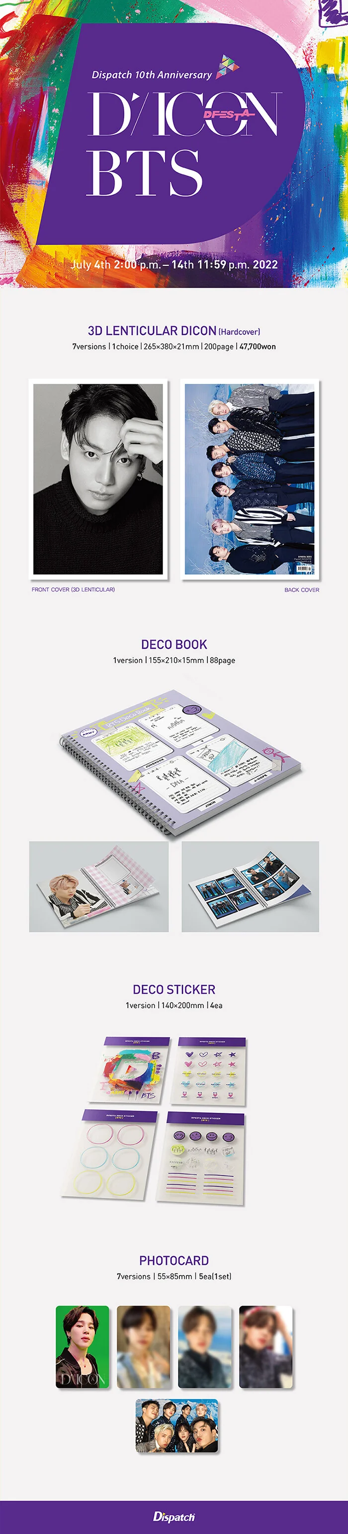 DICON D’FESTA BTS Dispatch 10th Anniversary Photobook - Image 3
