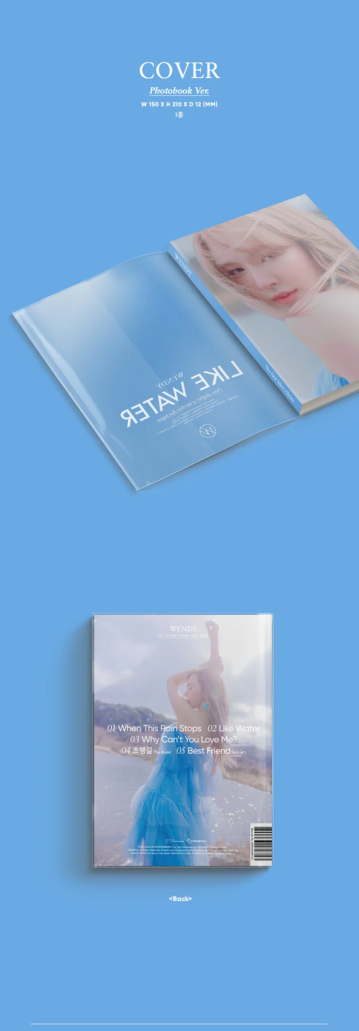 RED VELVET WENDY - LIKE WATER (Photo Book Ver.) (Vol.1) Album+Extra Photocards Set - Image 3