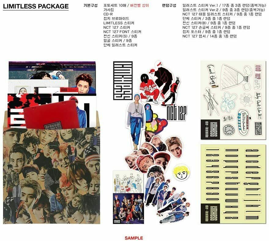 [Reissue] NCT 127 - NCT #127 LIMITLESS Album+Extra Photocard Set (Random ver.) - Image 3
