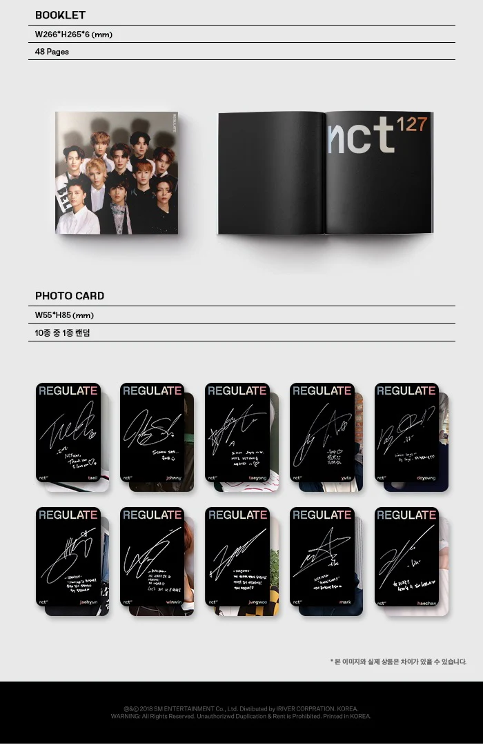 [Reissue] NCT 127 - NCT #127 Regulate [Random Cover.] Album+Extra Photocard Set - Image 3