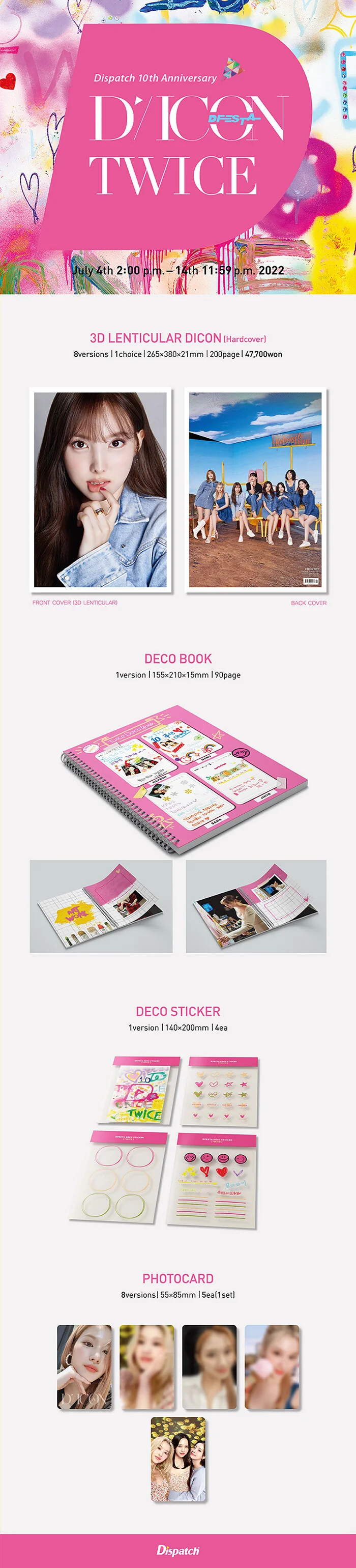 [PRE-ORDER SEP 19] DICON D’FESTA TWICE Dispatch 10th Anniversary Photobook - Image 4