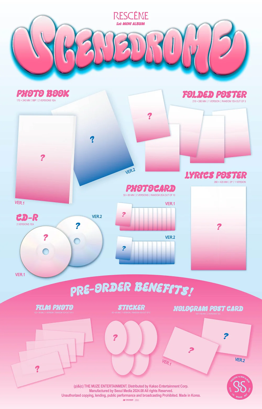 RESCENE - 1st Mini Album Scenedrome CD+Pre-Order Gift - Image 2