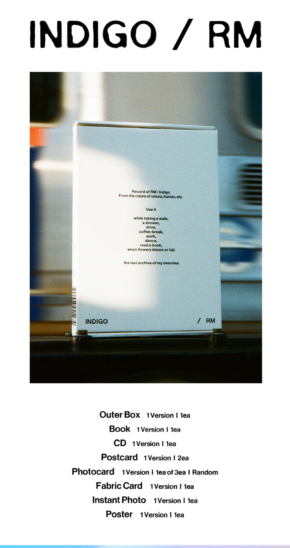 RM BTS - Indigo [Book Edition] Album - Image 2