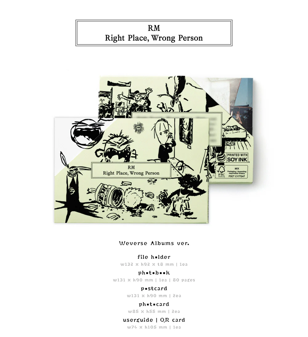 RM BTS - Right Place, Wrong Person [Weverse Albums ver.] - Image 2