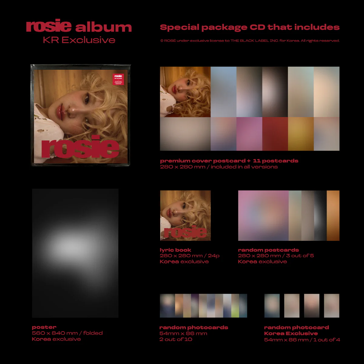 ROSE BLACKPINK - first studio album rosie [KR Exclusive] - Image 2