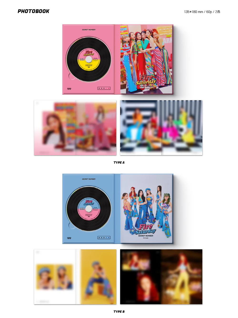SECRET NUMBER - Fire Saturday (3rd Single Album) Album+Folded Poster - Image 3