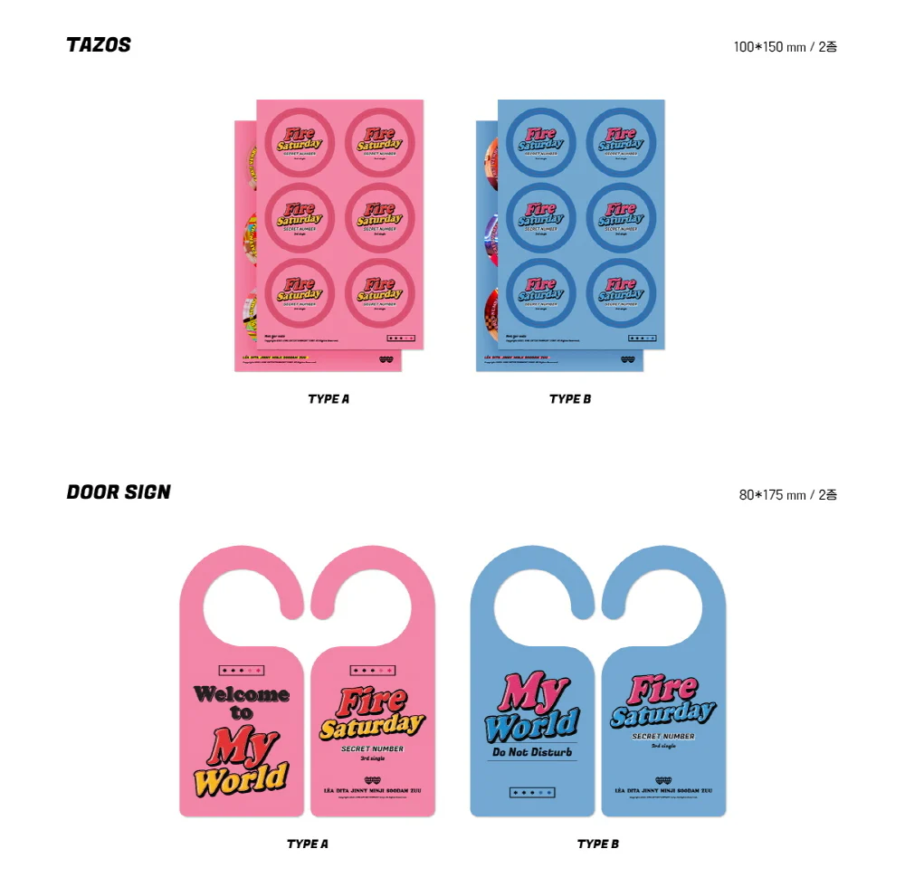 SECRET NUMBER - Fire Saturday (3rd Single Album) Album+Folded Poster - Image 4