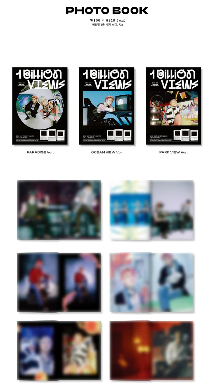 SEHUN&CHANYEOL EXO-SC - 1 Billion Views (Vol.1) Album+Extra Photocards Set - Image 3
