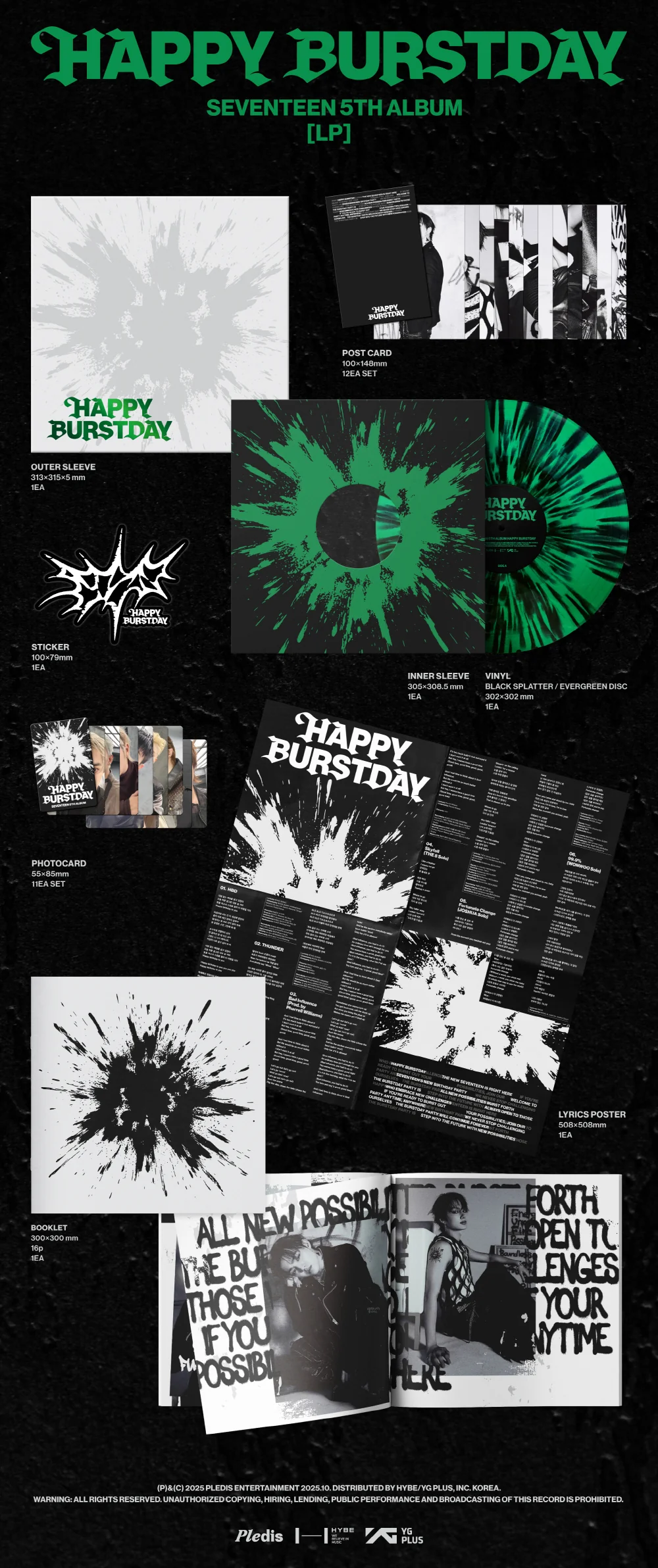 SEVENTEEN - 5th Album HAPPY BURSTDAY [LP] - Image 2