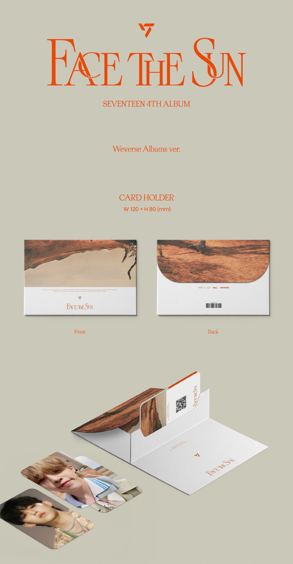 SEVENTEEN - Face the Sun [Weverse Albums ver.] QR Card+Extra Photocards Set (Random ver.) - Image 2