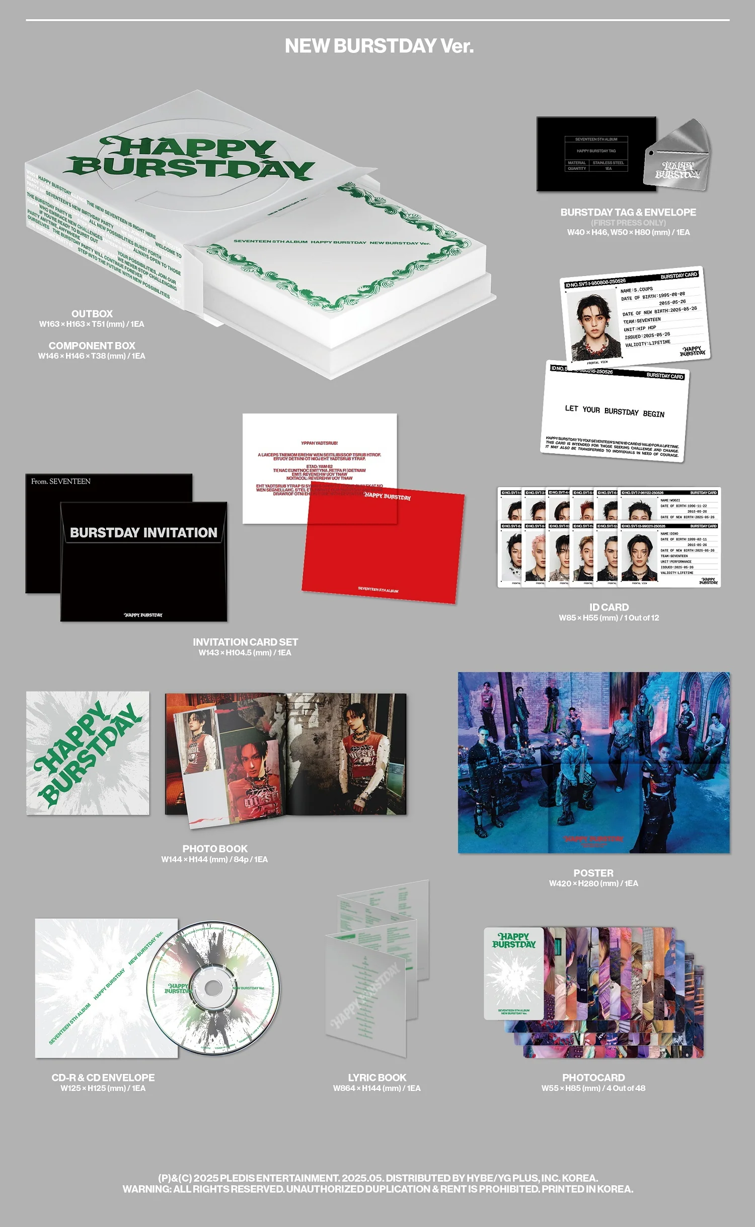 SEVENTEEN - HAPPY BURSTDAY 5th Album - Image 5