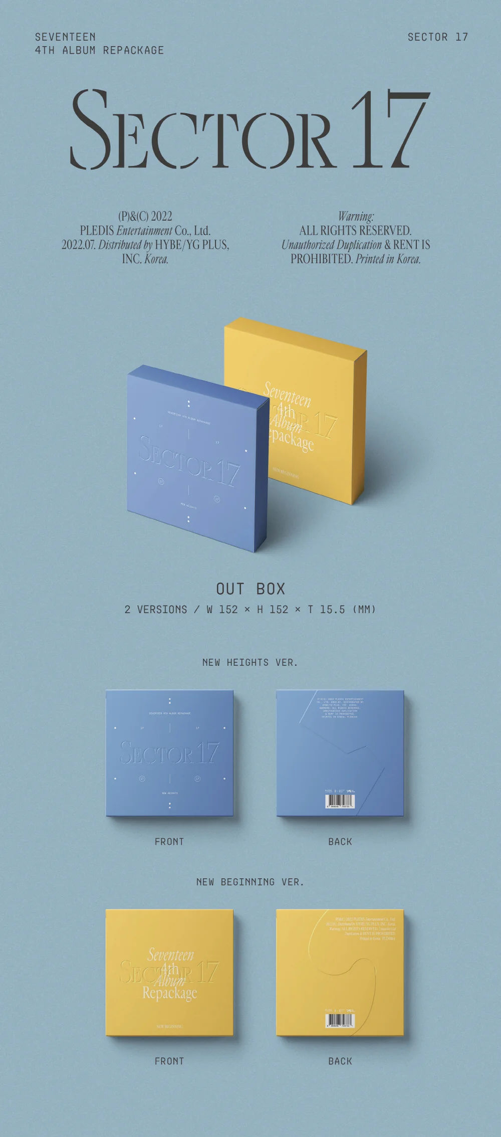 SEVENTEEN - SECTOR 17 (4th Album Repackage) CD+Free Gift - Image 2
