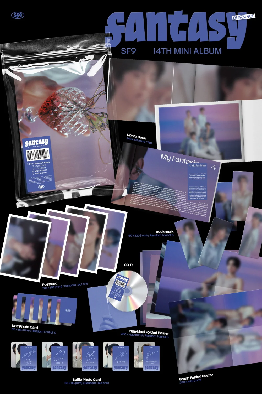 SF9 - 14th Mini Album Fantasy CD - Image 3
