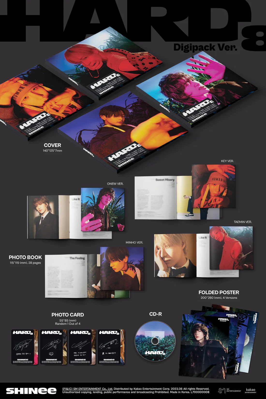 SHINee - HARD [Digipack ver.] Album+Free Gift - Image 2