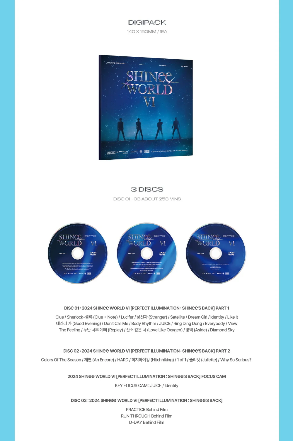 SHINee WORLD VI [PERFECT ILLUMINATION : SHINee'S BACK] DVD + Pre-Order Gift - Image 3