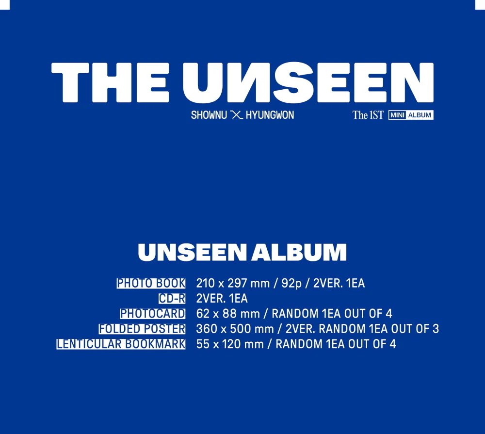 SHOWNU X HYUNGWON - 1st Mini Album THE UNSEEN LIMITED EDITION UNSEEN ALBUM CD - Image 2