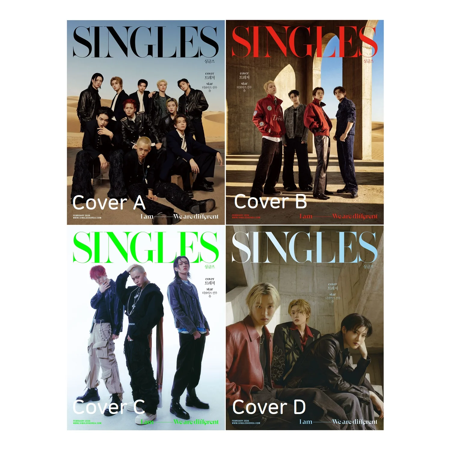 Singles Magazine Korea February 2026 TREASURE
