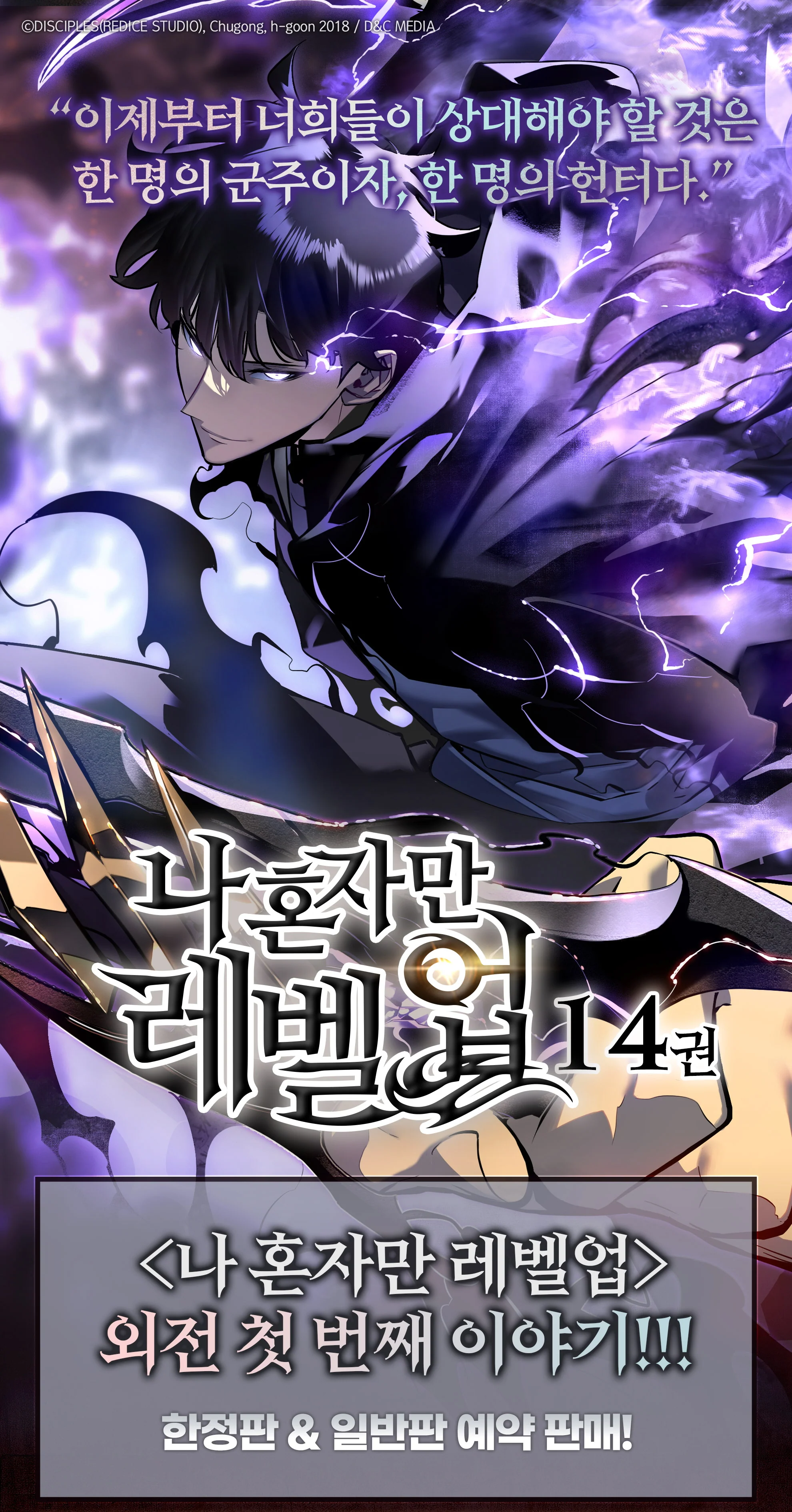 Solo Leveling 나 혼자만 레벨업 Vol.14 [Standard Edition] by Chugong Korean Comics Manhwa Original New - Image 2