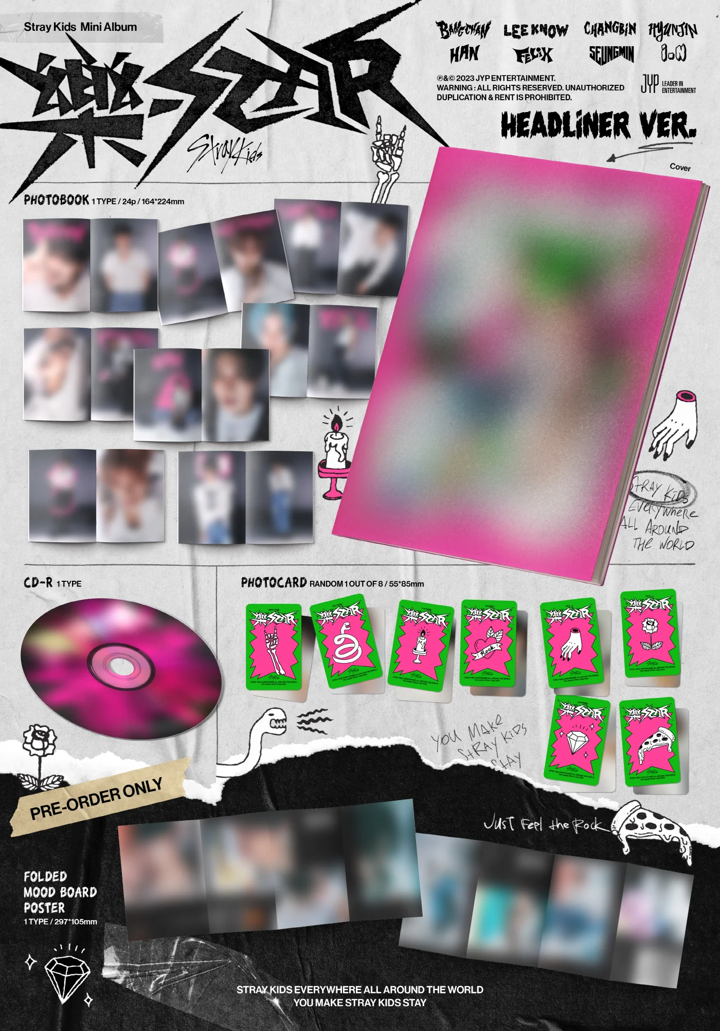 Stray Kids - 樂-STAR [HEADLINER VER.] Album+Pre-Order Benefit - Image 2