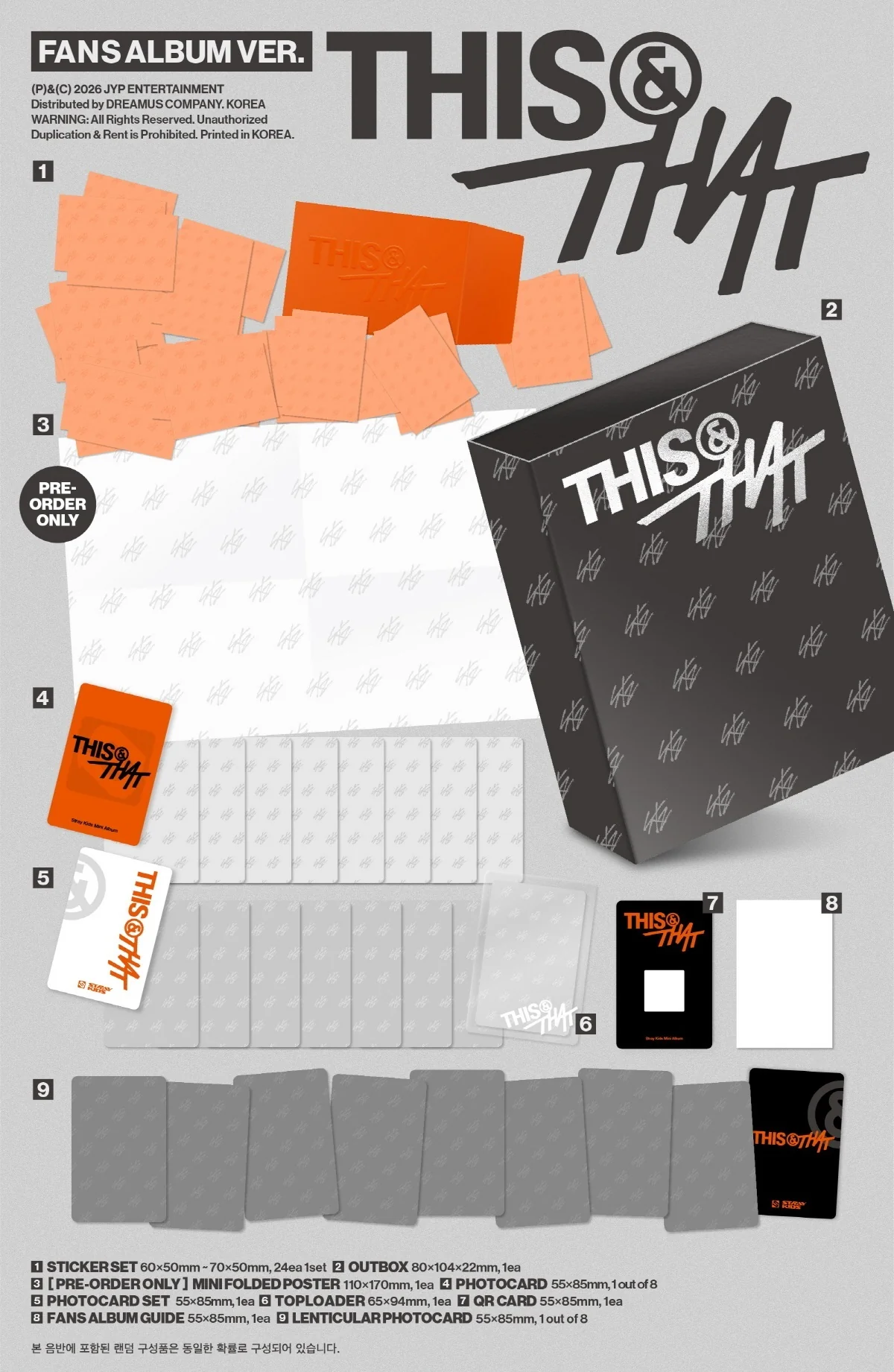 Stray Kids - 10th Mini Album THIS & THAT FANS Album Ver.+Pre-Order Gift+Extra Photocards Set - Image 2