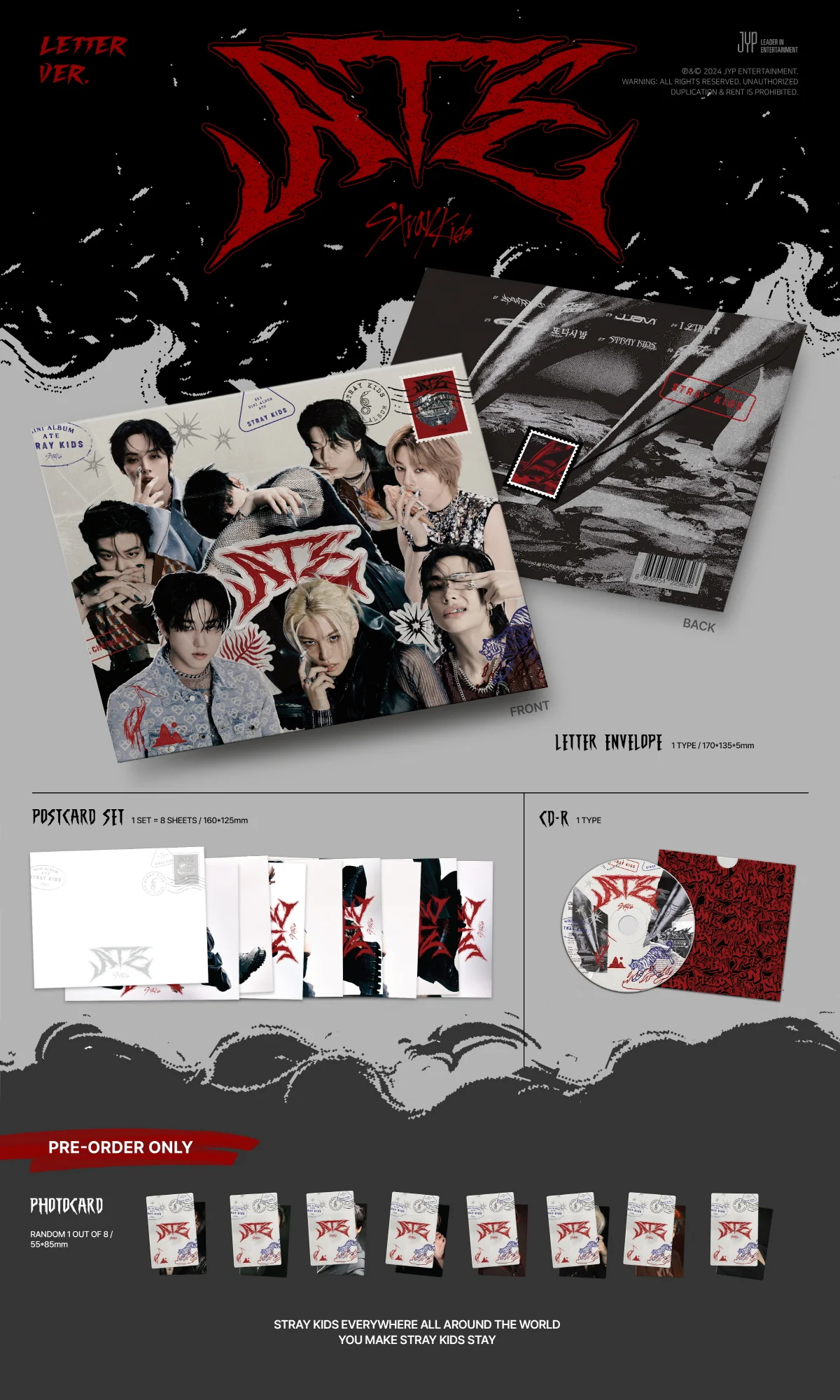 Stray Kids - ATE [Letter Ver.] Album+Pre-Order Gift - Image 2