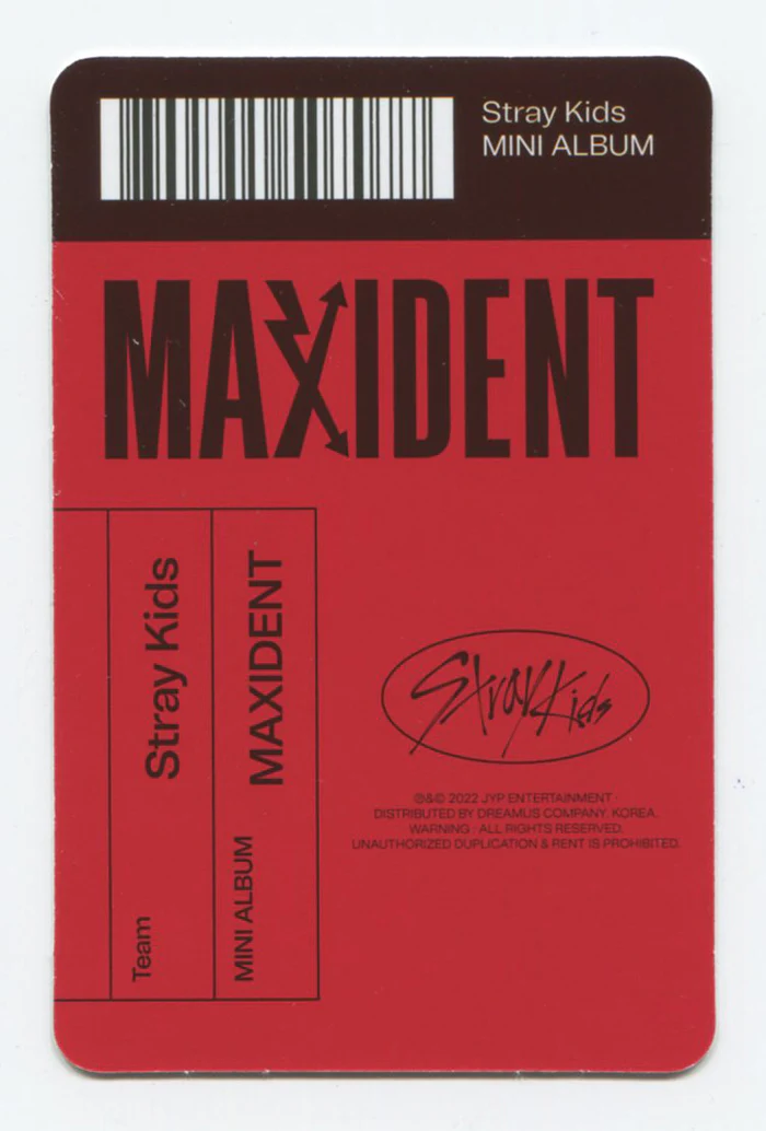 STRAY KIDS - MAXIDENT Album Case ver. POB OFFICIAL PHOTOCARD - Image 2