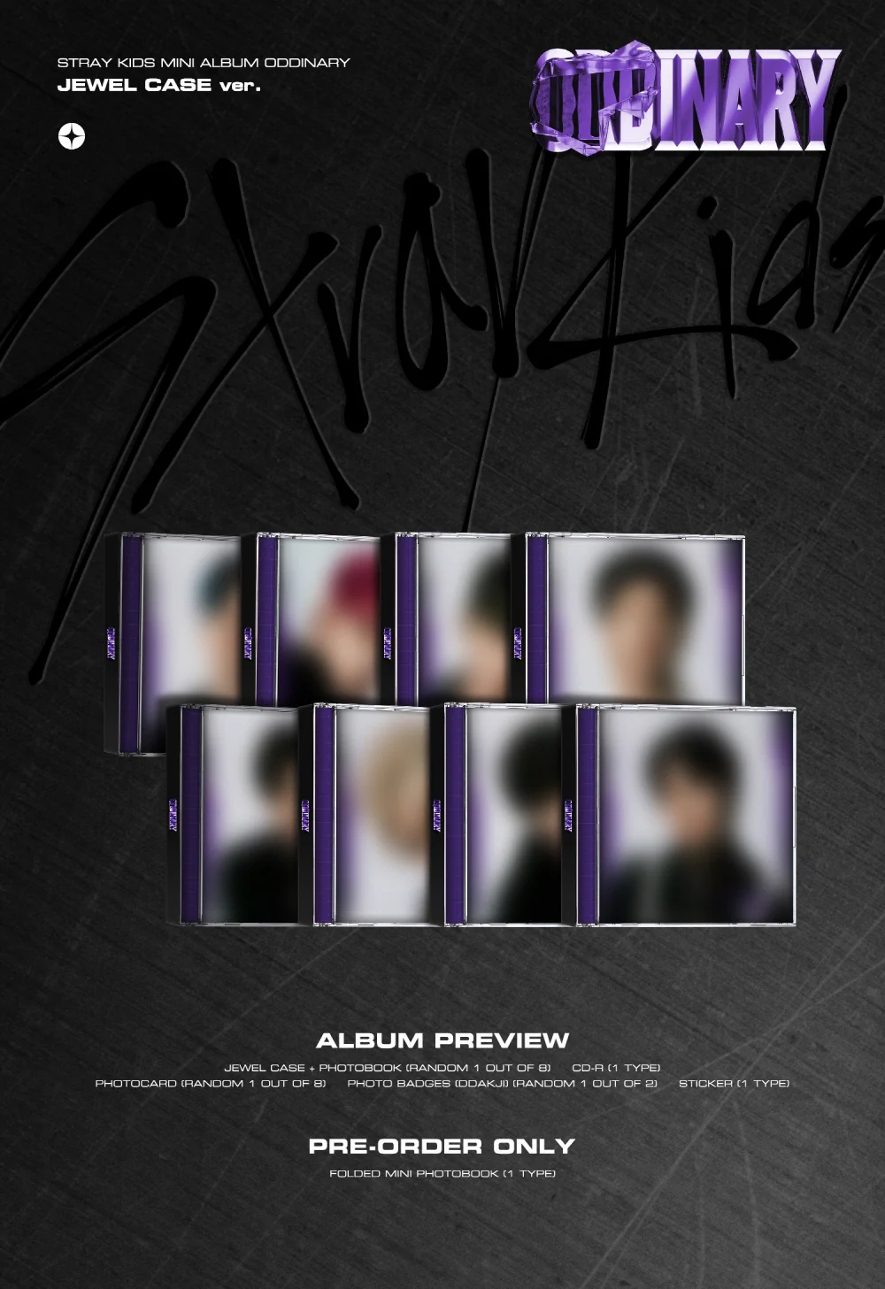 STRAY KIDS - ODDINARY [JEWEL CASE 8 ver. SET] 8 Albums+Extra Photocards Set - Image 2